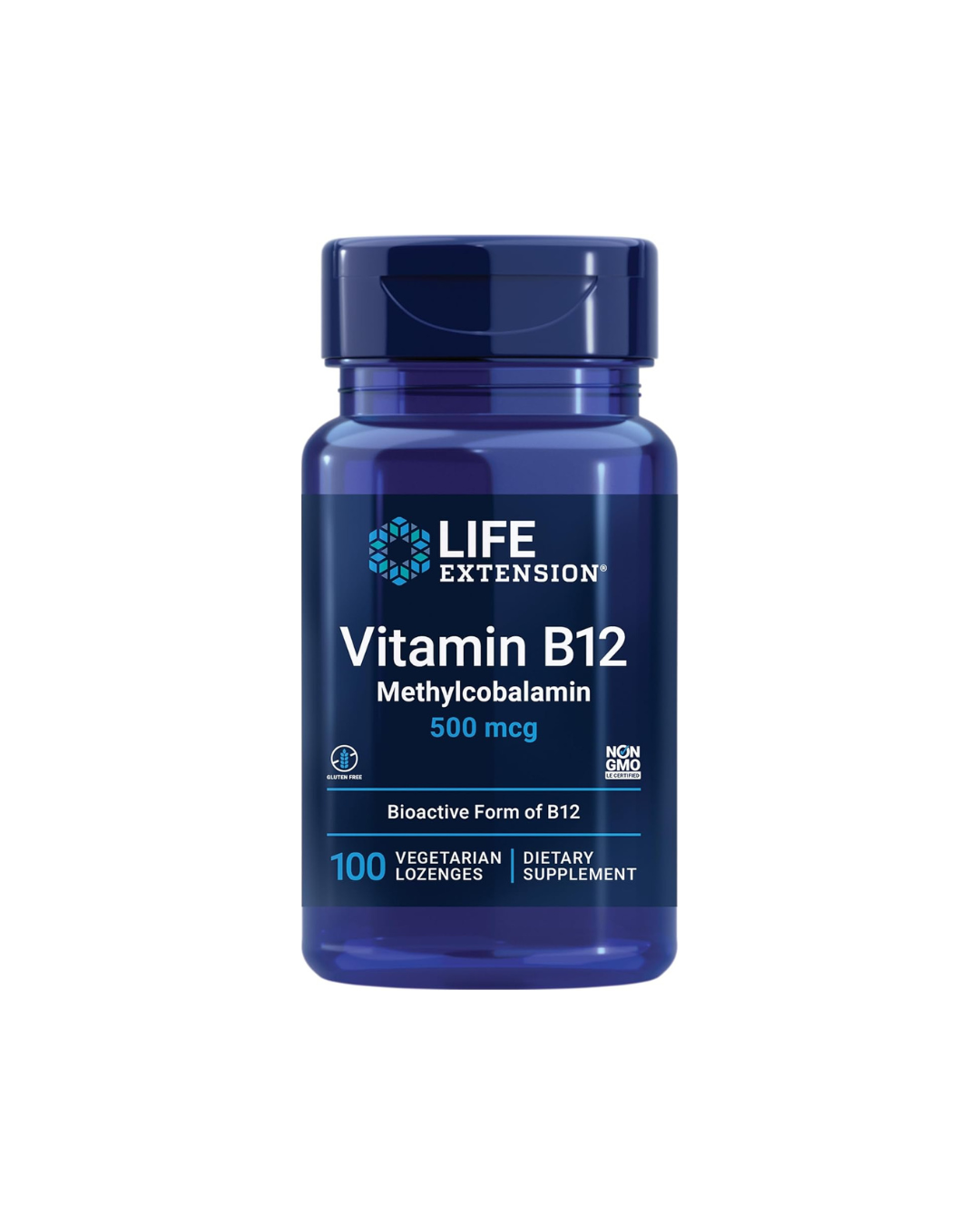 Life Extention Vitamin B12 Methylcobalamin - Bioactive Form of B12 - 100 Count